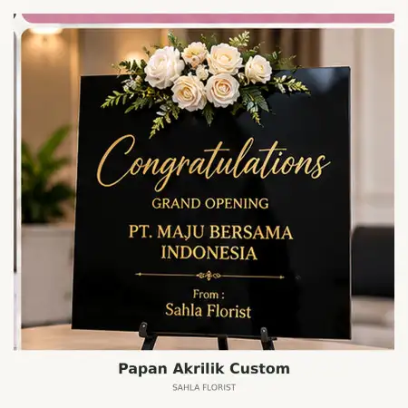 Papan Bunga Akrilik Cikole